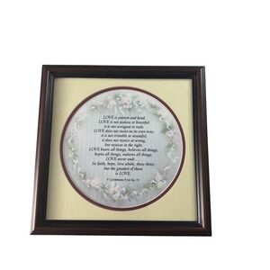 Dicksons Framed Wall Art Love Chapter 1 Corinthians 13 Brown Religious Decor